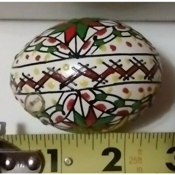 Romanian Pysanky Hand Painted Real Easter Egg Starburst Swirl Dots Multi-color - Picture 4 of 5